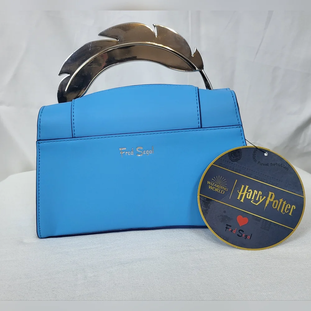 NWT Fred Segal Harry Potter Blue Ravenclaw Mascot Flap Satchel With Silver Metal